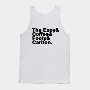 Melbourne (Carlton Draught black print) Tank Top